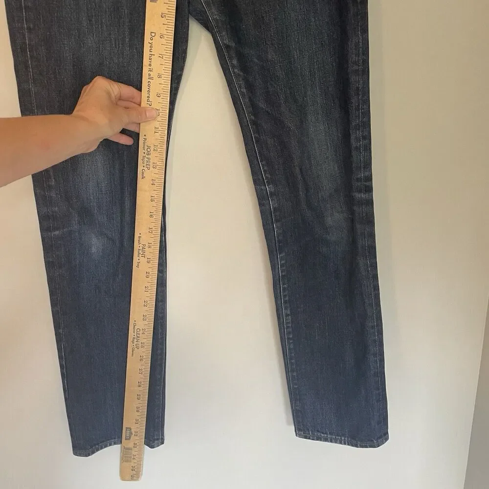 J Crew Men's 484 Slim Fit Jeans Straight Leg 32 x‎ 34 Tapered Dark Wash Jcrew